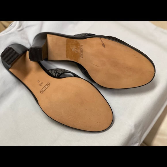 Coach Heeled Sandal Signature Black - Picture 4 of 6